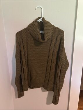 Madewell Cable Knit Turtleneck Sweater